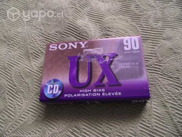 Cassettes cromo sony 90 minutos sellados