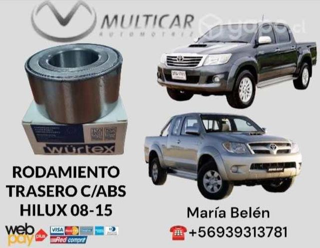Rodamiento trasero hilux 08-20 c/abs