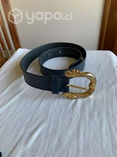 Cinturón de cuero azul talla S