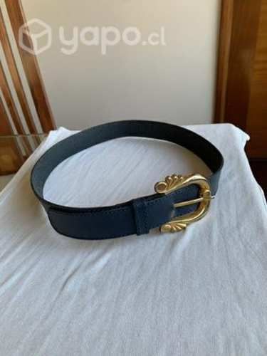 Cinturón de cuero azul talla S