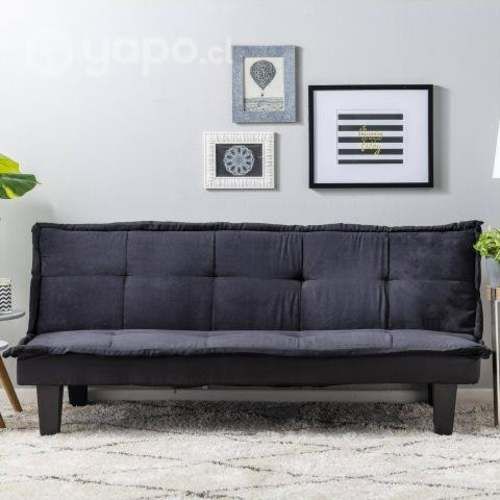 Futón 165x76x72 cm negro