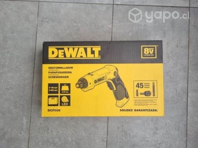 Atornillador Inalambrico 8V, 45 accesorios Dewalt