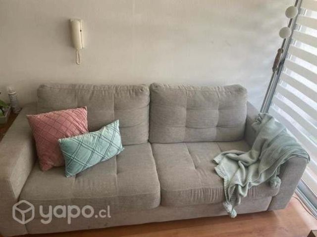 Sofá Manet 3 Cuerpos Tela Rosen Gris