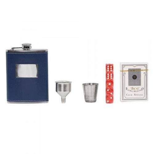 Set ajedrez madera whiskera 8oz copa cartas 331-36