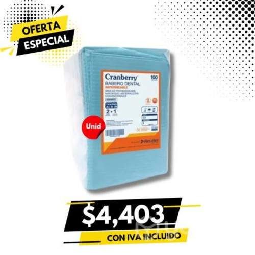 Babero Dental Cranberry 100 Un