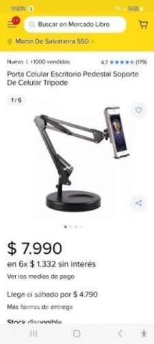 Soporte para celular y tablet