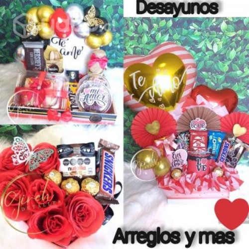 Desayunos y arreglos para el 14 de febreo día del