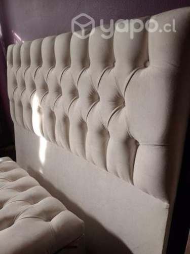 Respaldo 2 plz + baúl 2 cajones