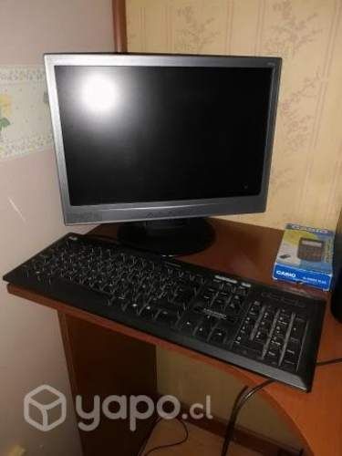 Computador, mouse, teclado, monitor y torre