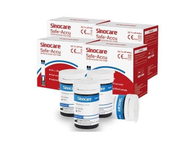 Sinocare Safe-Accu / 100 Tiras y lancetas