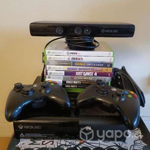 Xbox 360 E + Kinect + 2 controles + 9 juegos