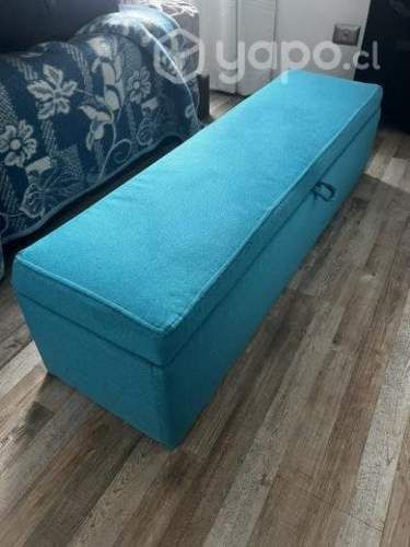 Banqueta baul turqueza