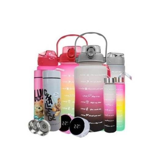 Set De Botellas + Termo Digital y Accesorios