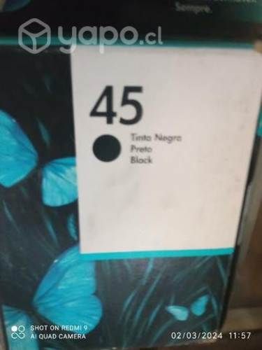 Tinta HP 45 black original de alta