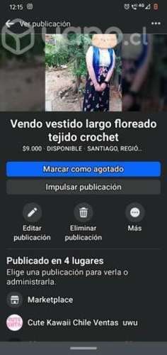 Vestido está usado pero en buen estado