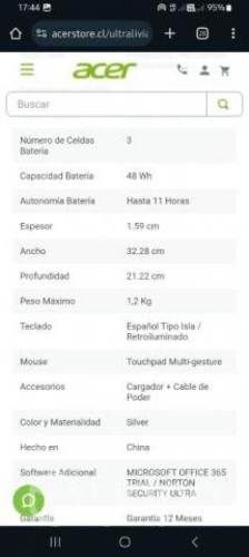 ACER Swift 3 praxticamente nuevo