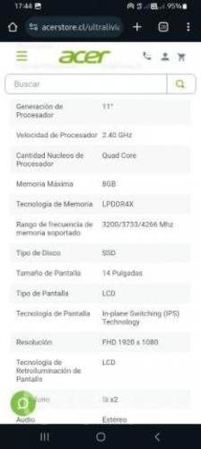 ACER Swift 3 praxticamente nuevo