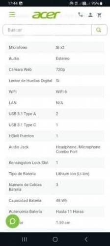 ACER Swift 3 praxticamente nuevo