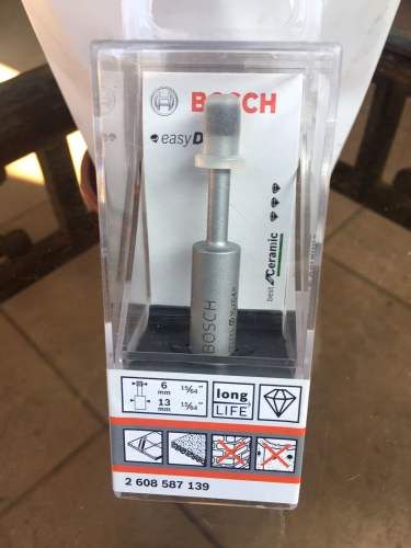 Broca diamantada 6 mm bosch para ceramica