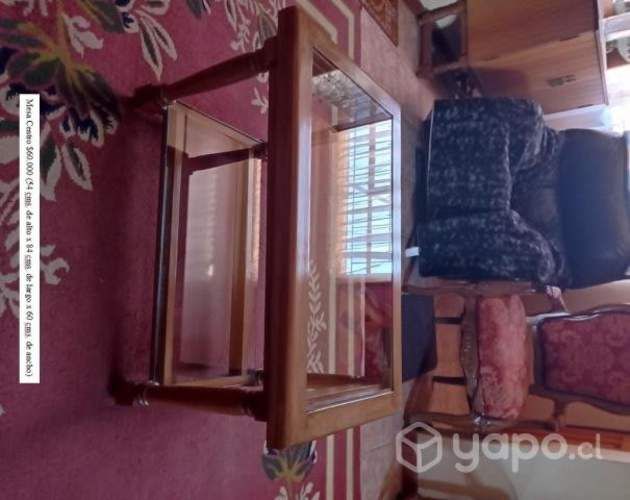 Mesa de Centro con vidrio superior