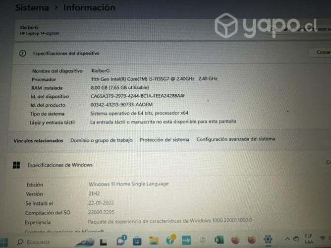Notebook laptop hp 14-dq2Xxx
