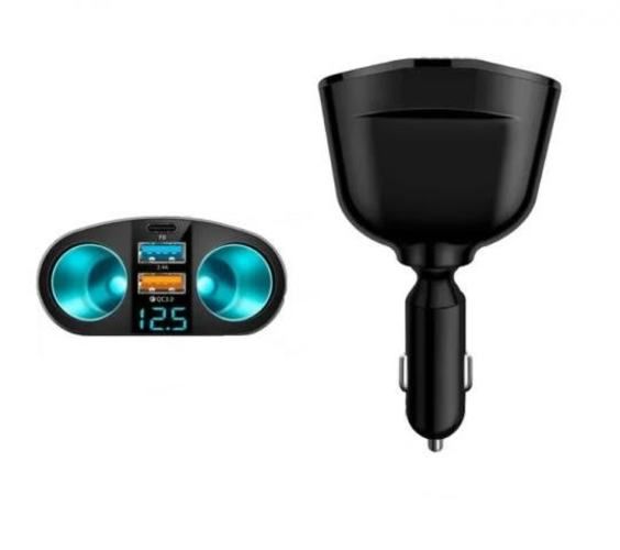 Cargador Adaptador De Corriente Dual Auto 3 Conect