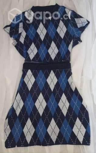 Vestido estampado de rombo