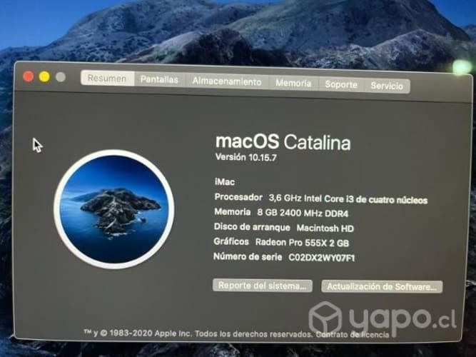 IMac retina 4K 21,5'' 2019