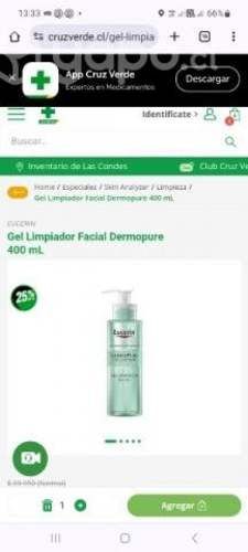 Gel limpiador dermopure Eucerin