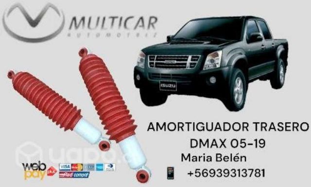 Amortiguador trasero dmax 05-19 reforzado