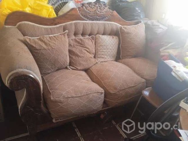Sofá sillón madera tallada