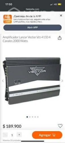 Amplificador Lanzar vector 2000w