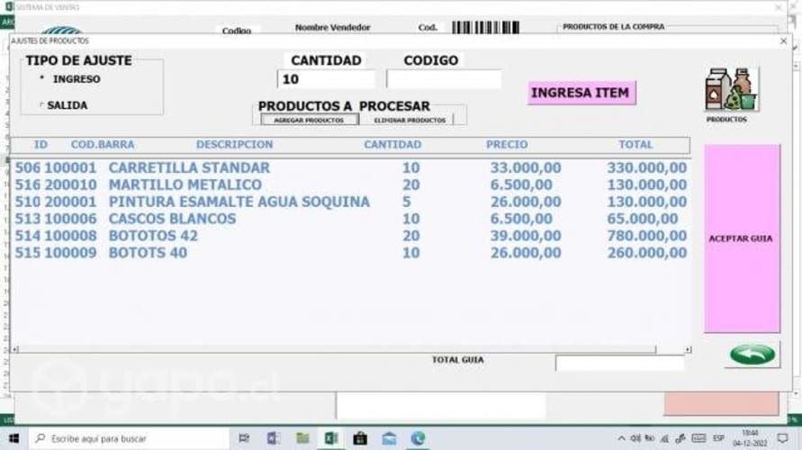Servicios de control de bodegas