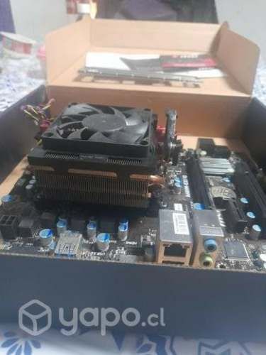 Placa base + procesador + disipador + Ram