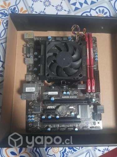 Placa base + procesador + disipador + Ram