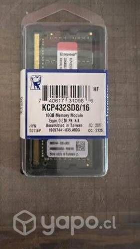 Memorias Sodimm ddr3 y ddr4 8gb