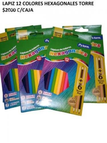 Lapiz 12 colores madera torre