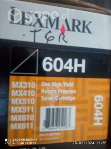 Toner Lexmark 604h black original de alta
