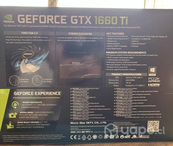 GTX 1660 Ti MSI VENTUS OC EDITION