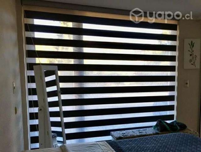 Roller dúo gris oscuro de tela