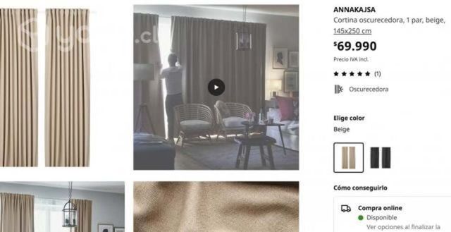 Cortinas oscurecedoras Ikea Annakajsa