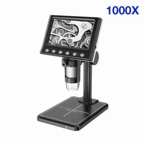 Microscopio Digital Pantalla LCD 4,3&quot; 8 Led 1000x