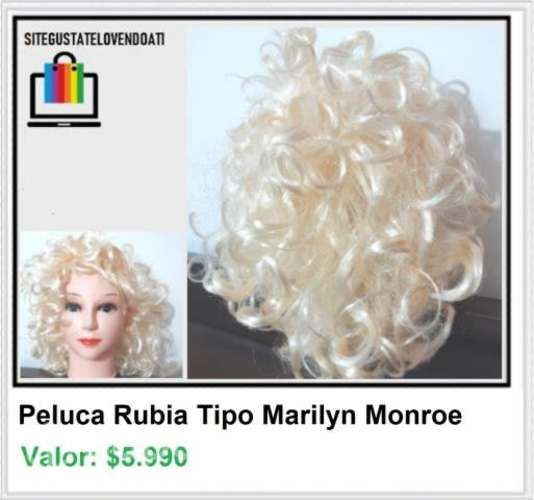 Peluca Rubia Tipo Marilyn Monroe