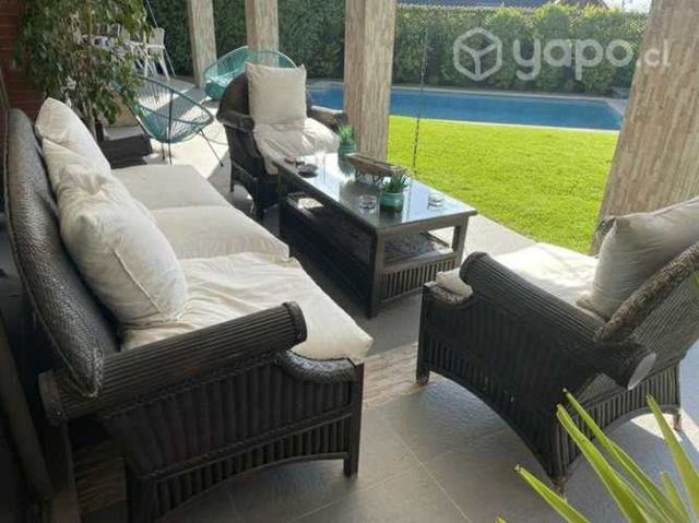 Juego terraza de ratan natural