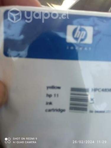 Packs de tintas hp 11 colores originales y Black