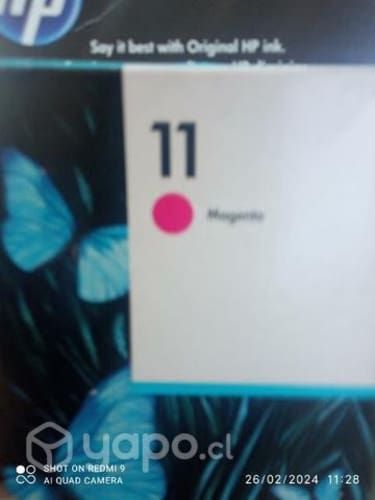 Packs de tintas hp 11 colores originales y Black