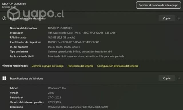 Notebook dell i5 16gb ram