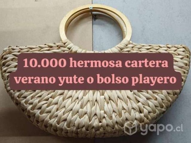 Hermosa cartera verano yute