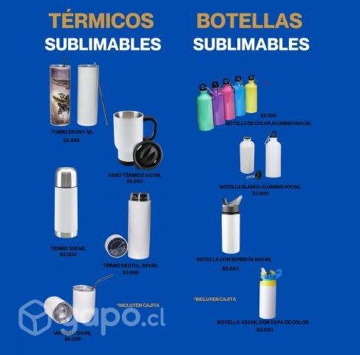 Termos y Botellas Sublimables