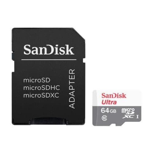 Tarjeta De Memoria MicroSD 64Gb Sandisk Adaptador